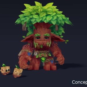 Kweebec Treesinger 3D Concept（Kweebec Treesinger 3D 概念设计）