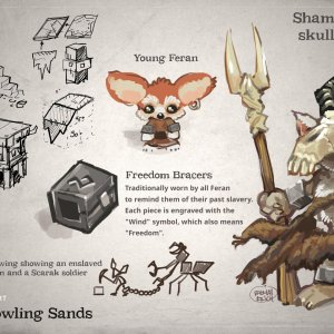 Hytale Concept Art - Feran - Howling Sands（Hytale 概念美术——Feran——呼啸沙漠）