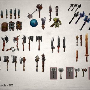 Hytale Concept Art - Weapon Research - 02（Hytale 概念美术——武器研究 02）