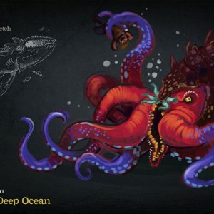 Hytale Concept Art - Kraken - Deep Ocean（Hytale 概念美术——克拉肯——深海）