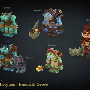 Hytale Concept Art - Trork Archetypes - Emerald Grove（Hytale 概念美术——Trork 原型——翡翠林地）