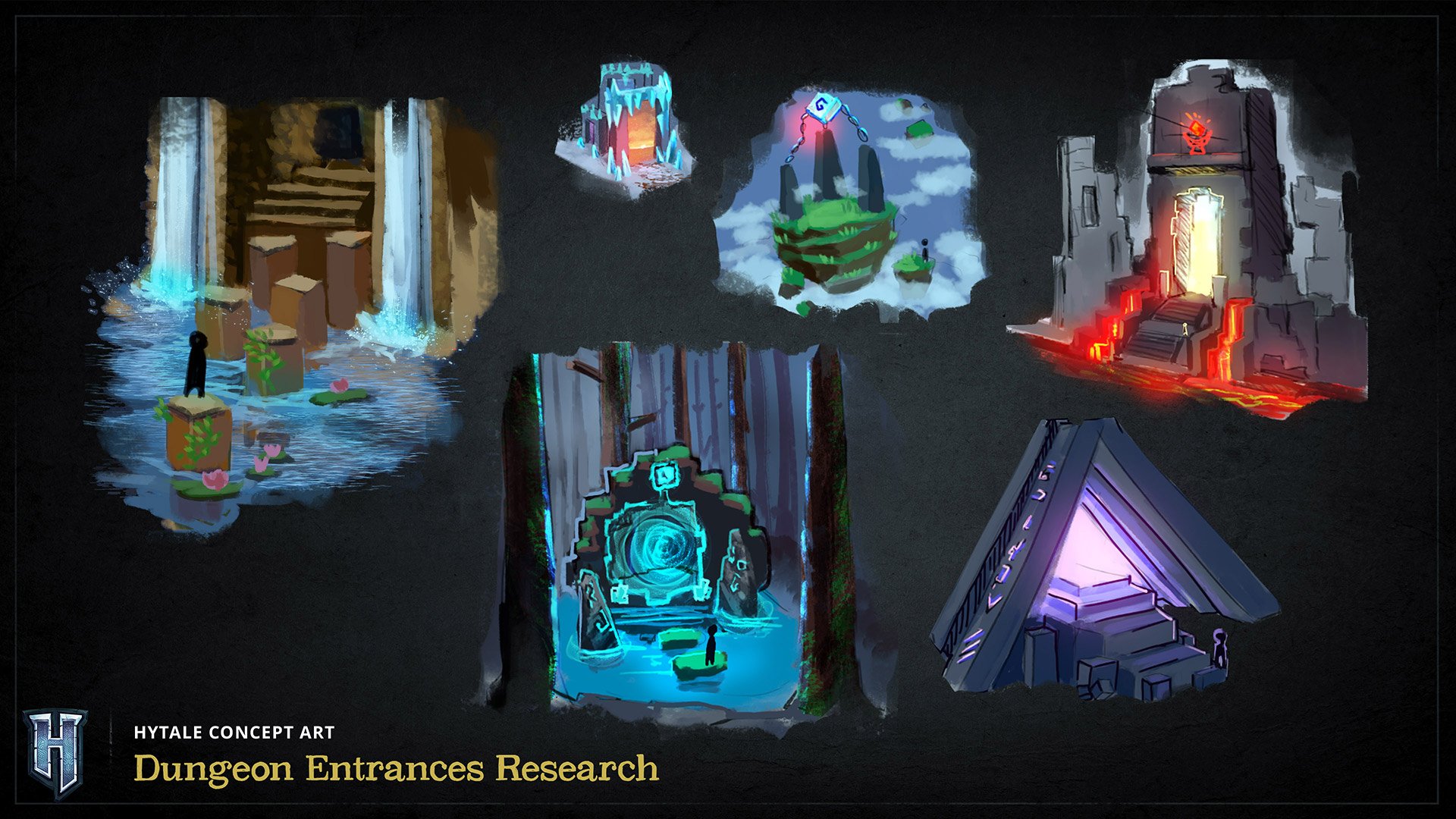 Hytale Concept Art - Dungeon Entrances Research（Hytale 概念美术——地牢入口研究）