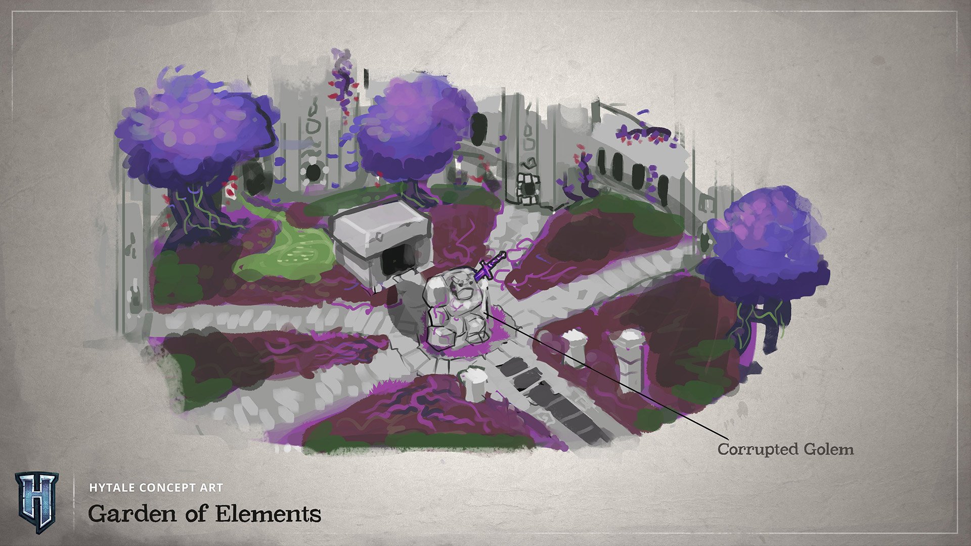 Hytale Concept Art - Garden of Elements（Hytale 概念美术——元素花园）