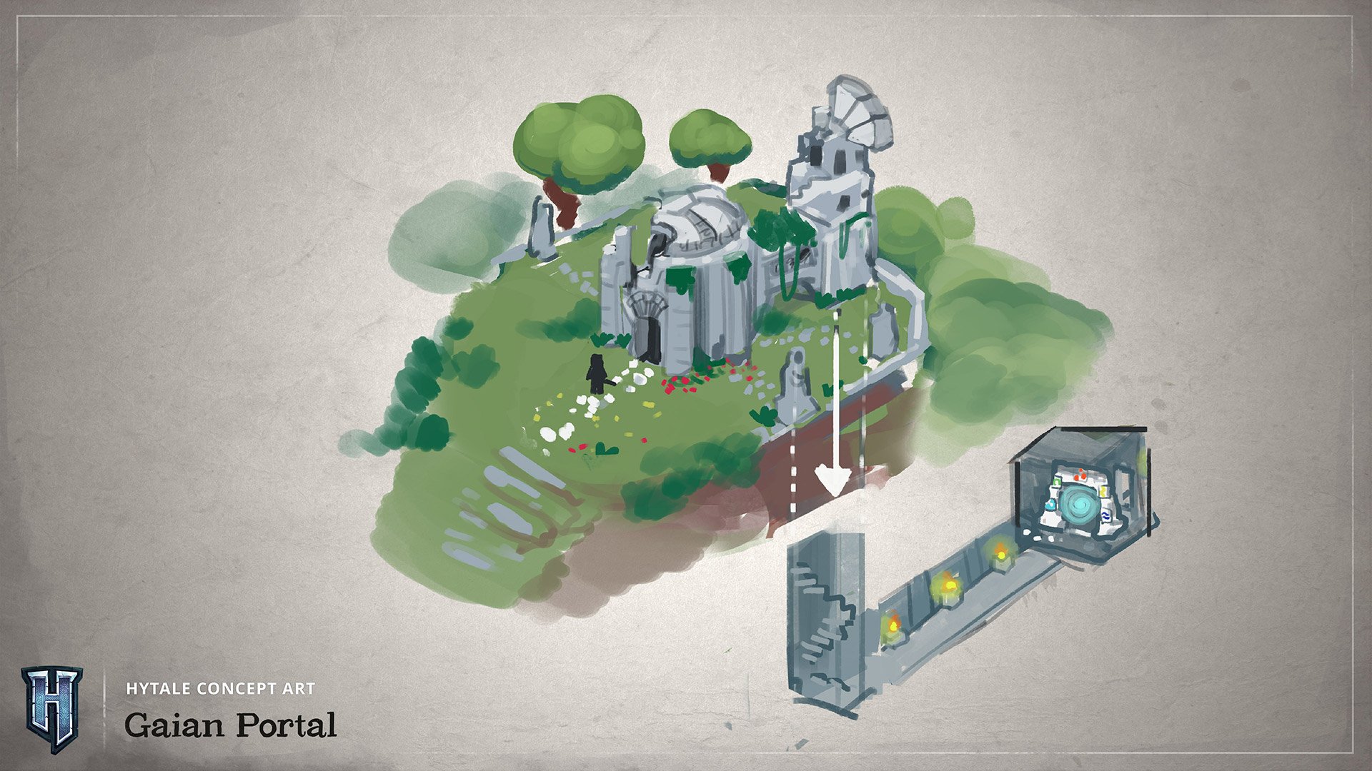 Hytale Concept Art - Gaian Portal（Hytale 概念美术——盖亚之门）