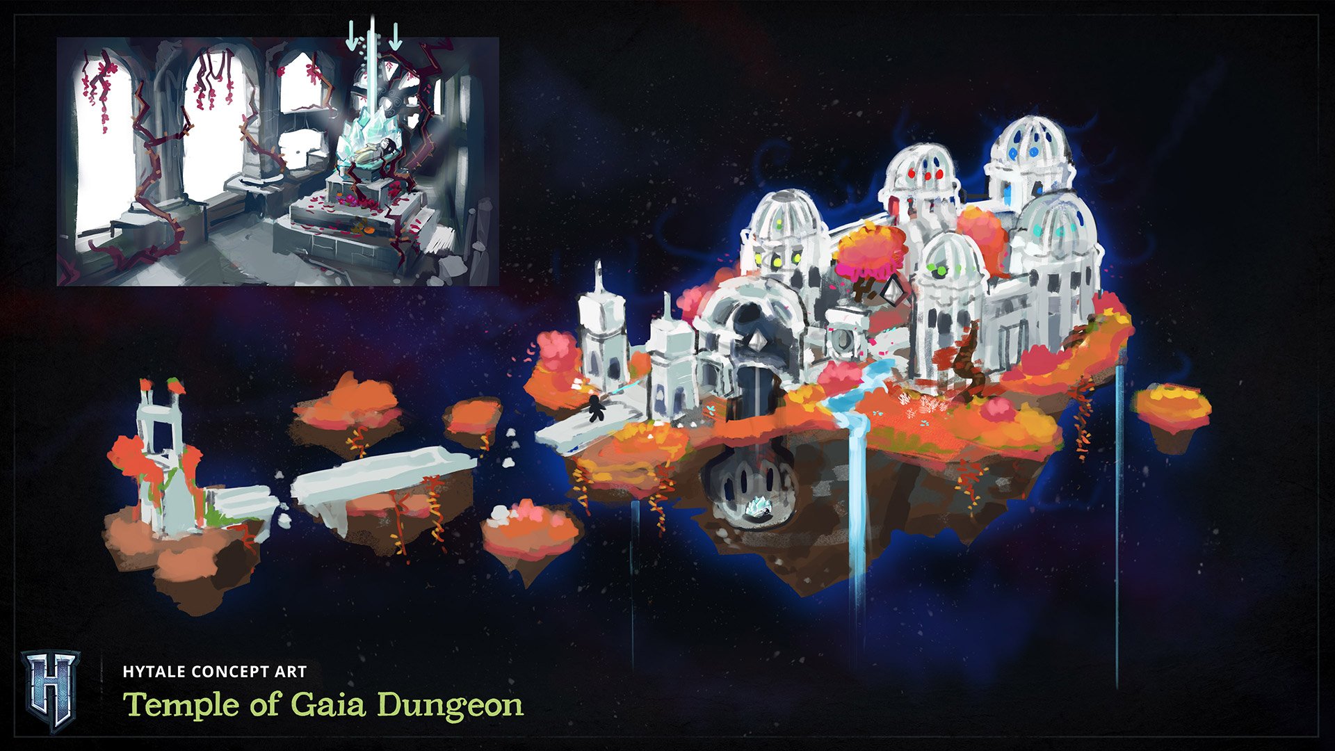 Hytale Concept Art - Temple of Gaia Dungeon（Hytale 概念美术——盖亚神殿地牢）