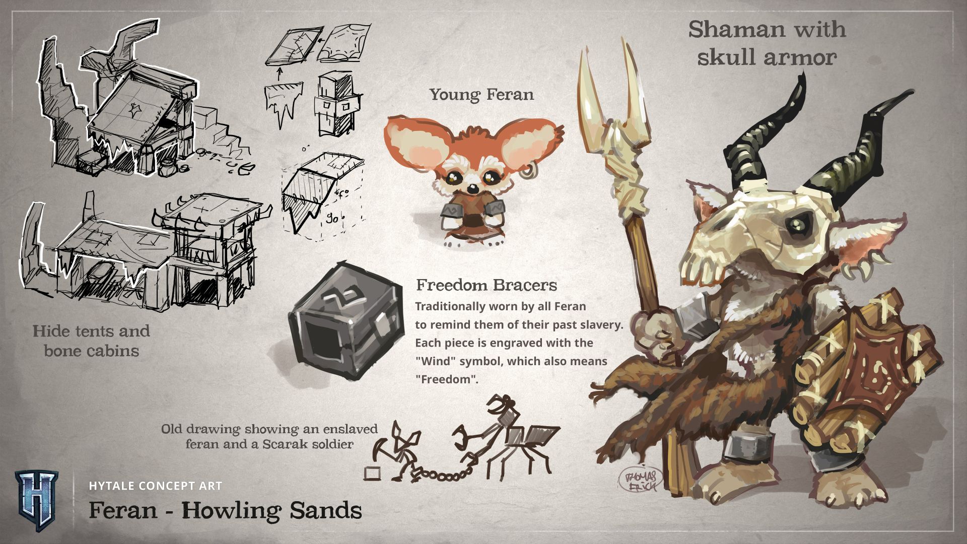 Hytale Concept Art - Feran - Howling Sands（Hytale 概念美术——Feran——呼啸沙漠）