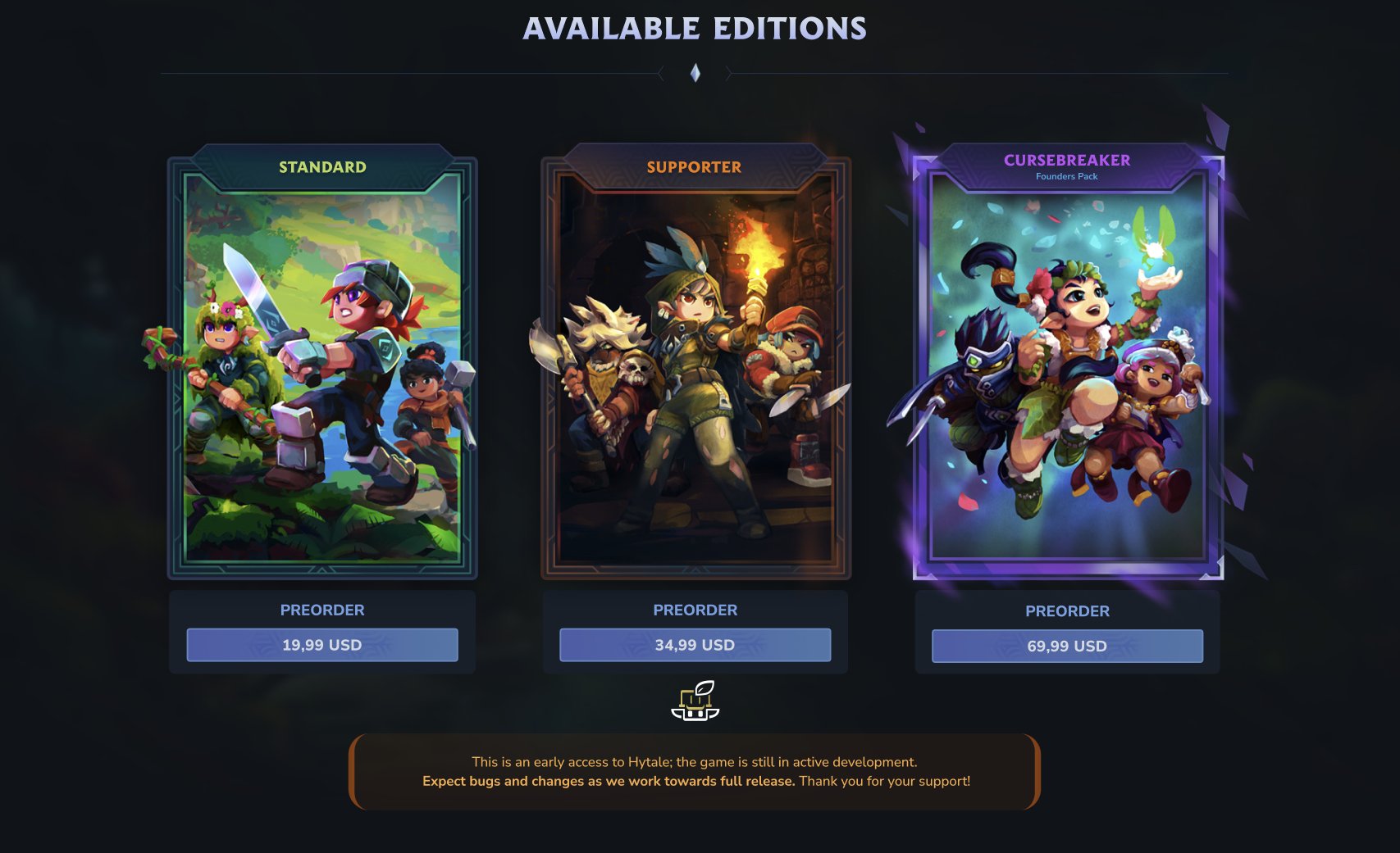 Hytale Editions and Prices（Hytale 版本与价格）