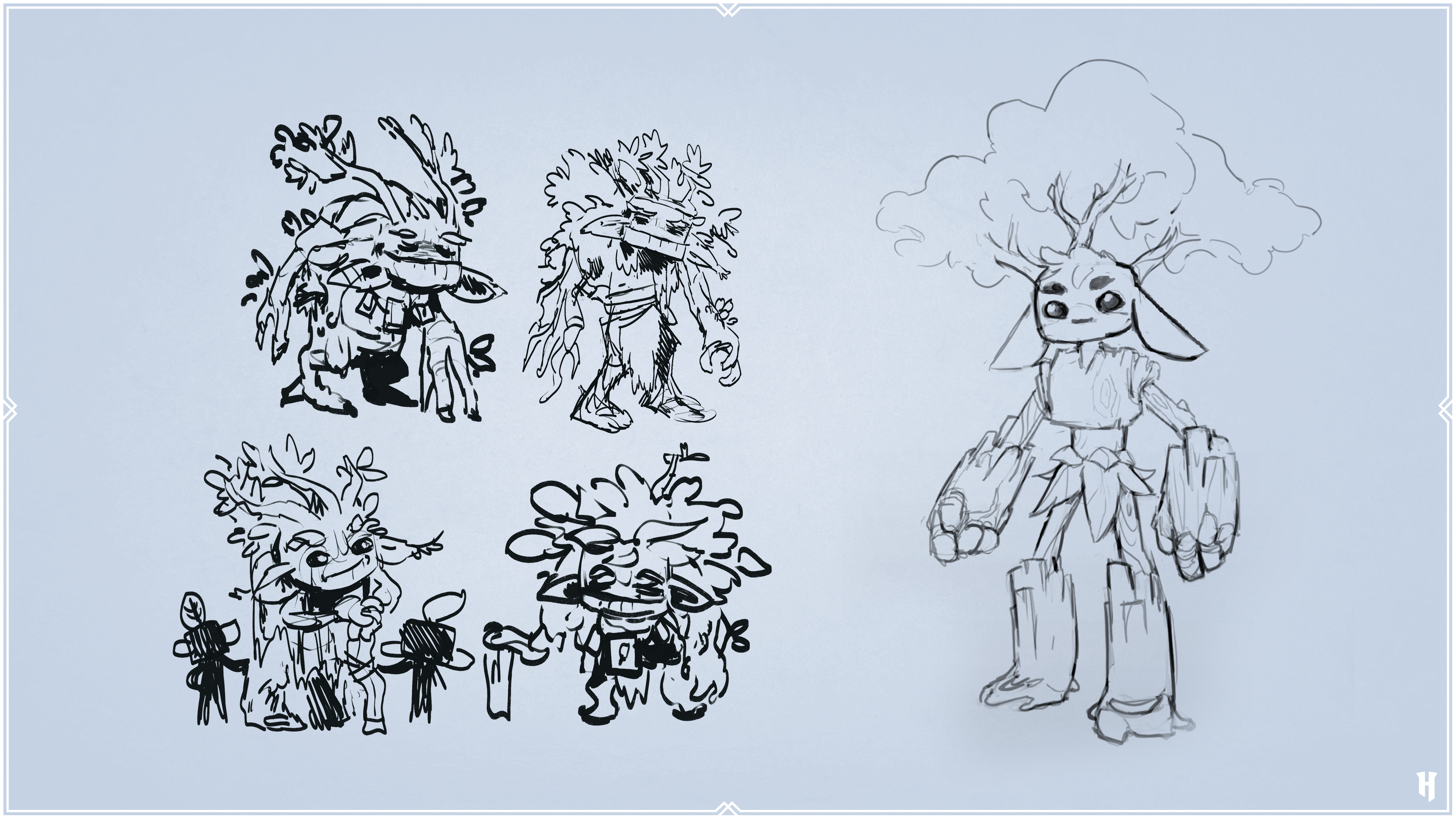 Kweebec Treesinger Early Concepts（Kweebec Treesinger 早期概念设计）